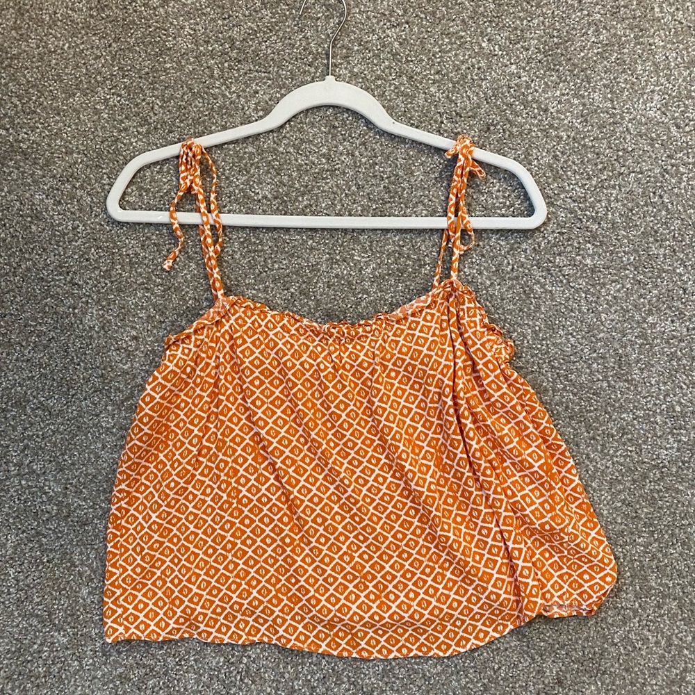 Orange boutique crop top